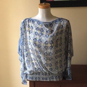 NWT! Max Studio Georgette Split Sleeve Poncho Blouse